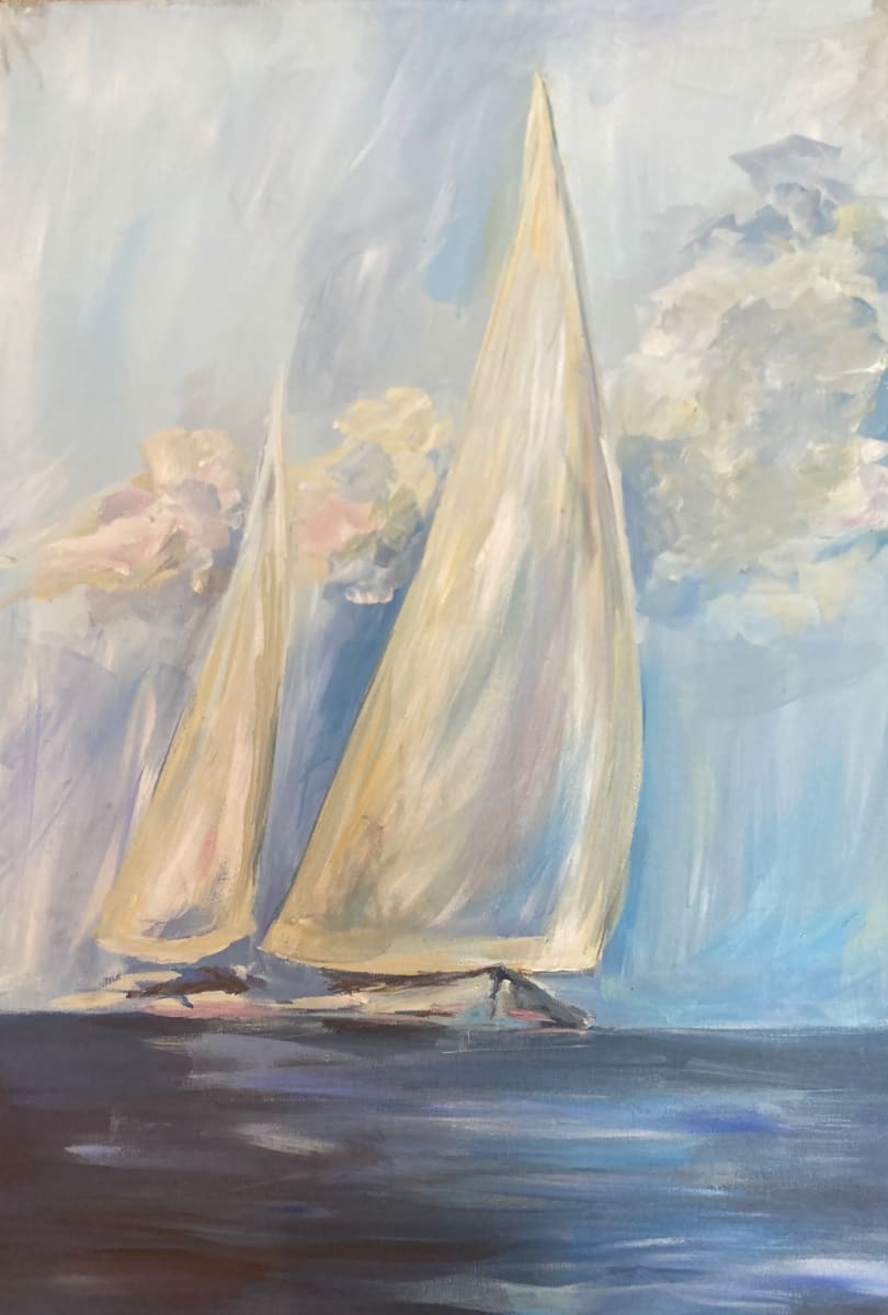Sailing by Amy B. Carroll  Image: Sailboats are always the most mesmerizing ships on the water.   These didn't disappoint.  