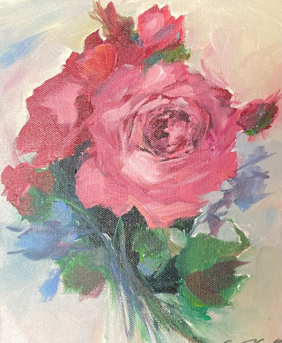 Petite Roses by Amy B. Carroll  Image: Small left over roses that were to perfect not to paint!