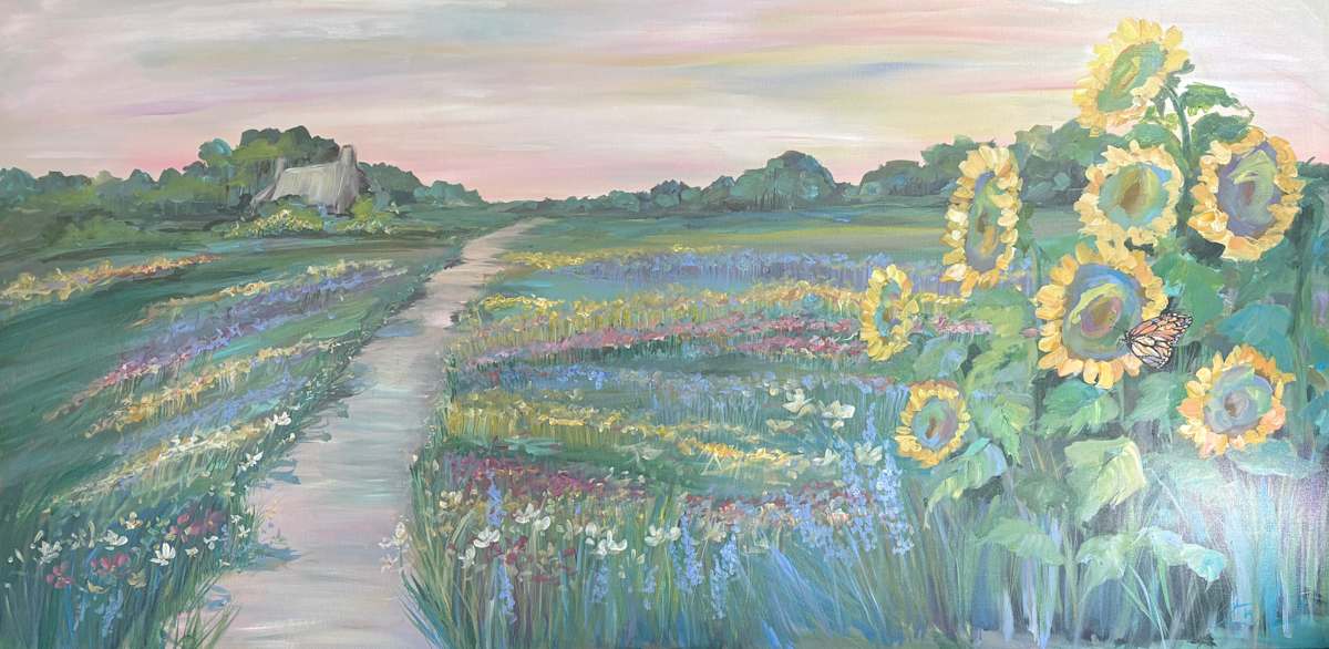 Sunflowers and Butterfly by Amy B. Carroll, Image 1.