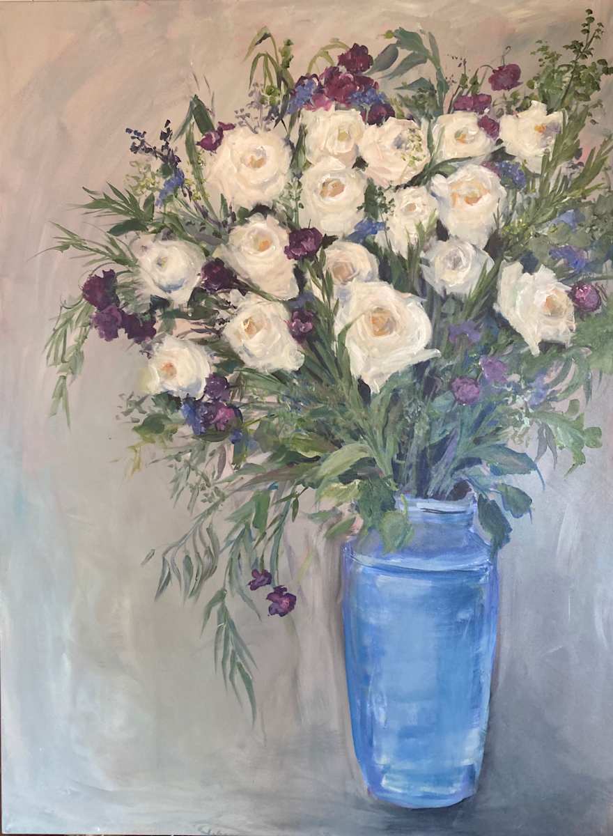 Blue Vase Bouquet by Amy B. Carroll, Image 3.