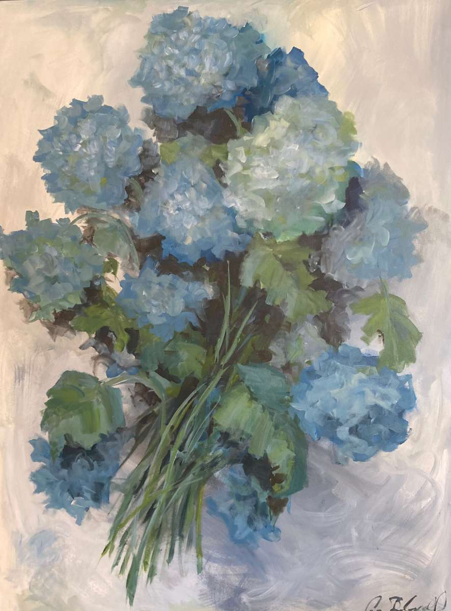 Blue and Green Hydrangeas by Amy B. Carroll, Image 2.