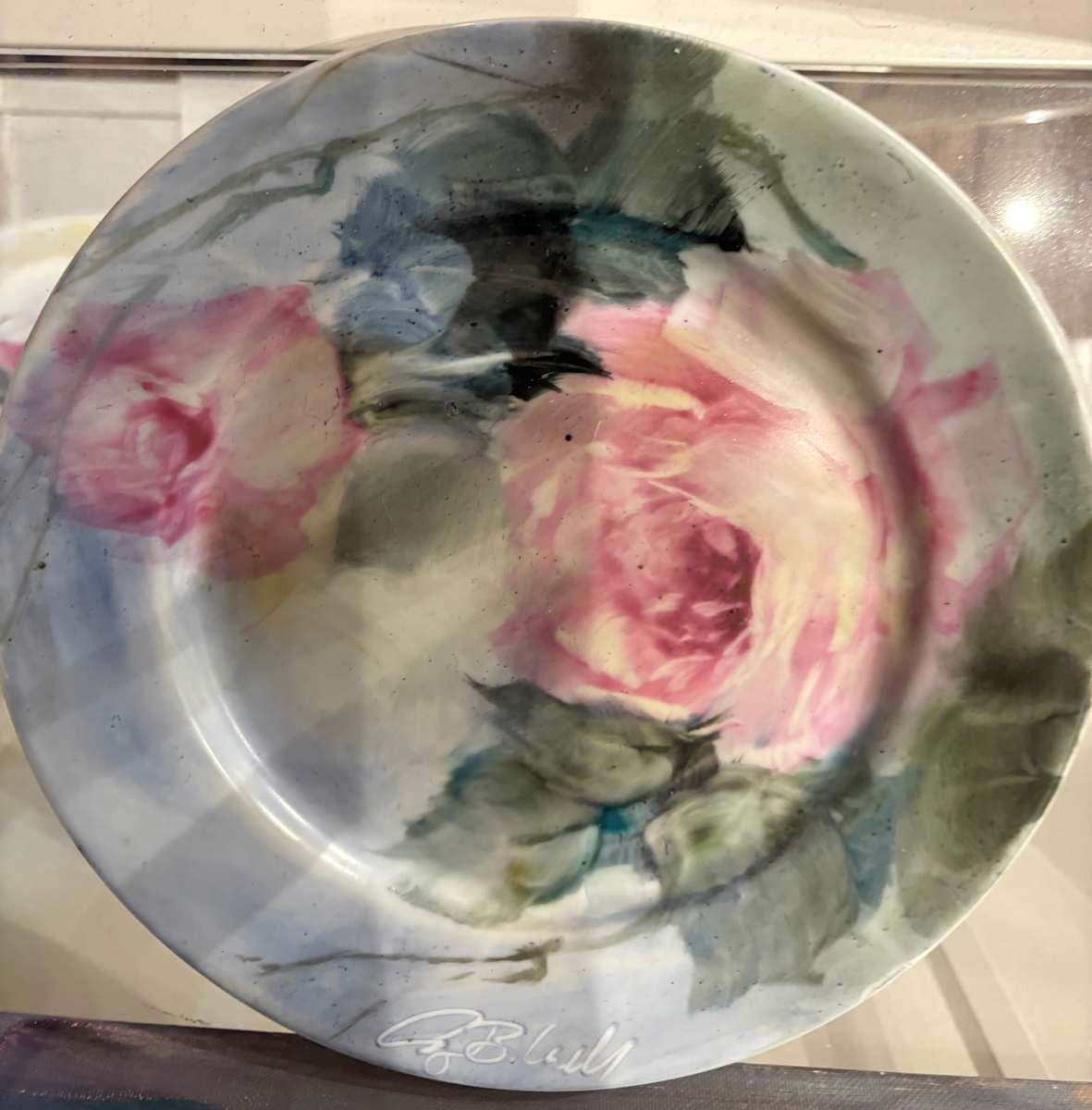 Pink Rose with Bud by Amy B. Carroll 