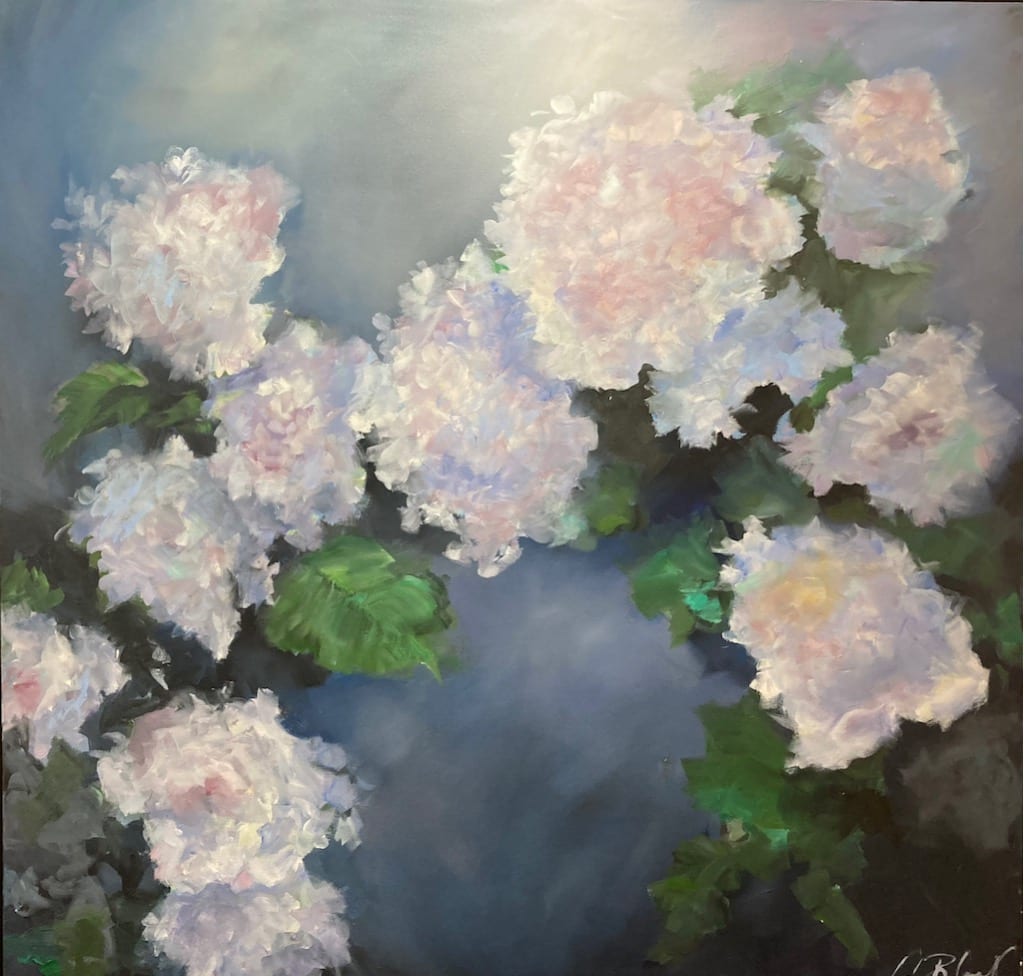 Hydrangeas in the Evening by Amy B. Carroll 