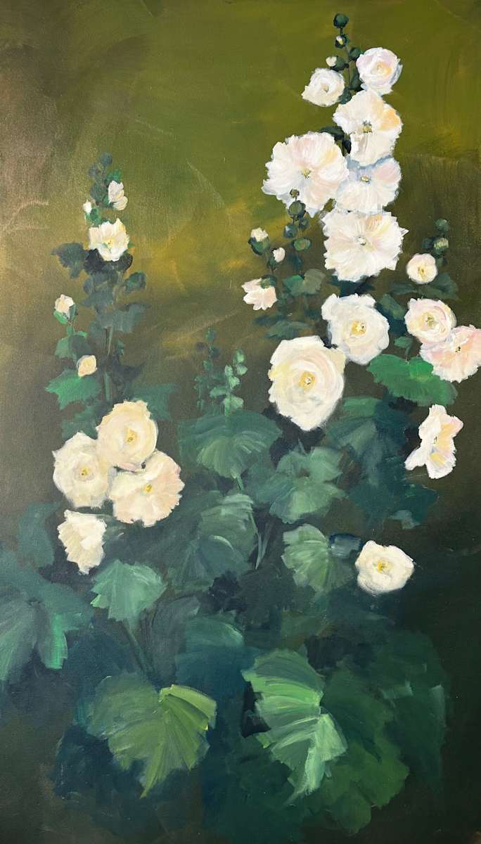 Golden Hour Hollyhocks by Amy B. Carroll, Image 4.