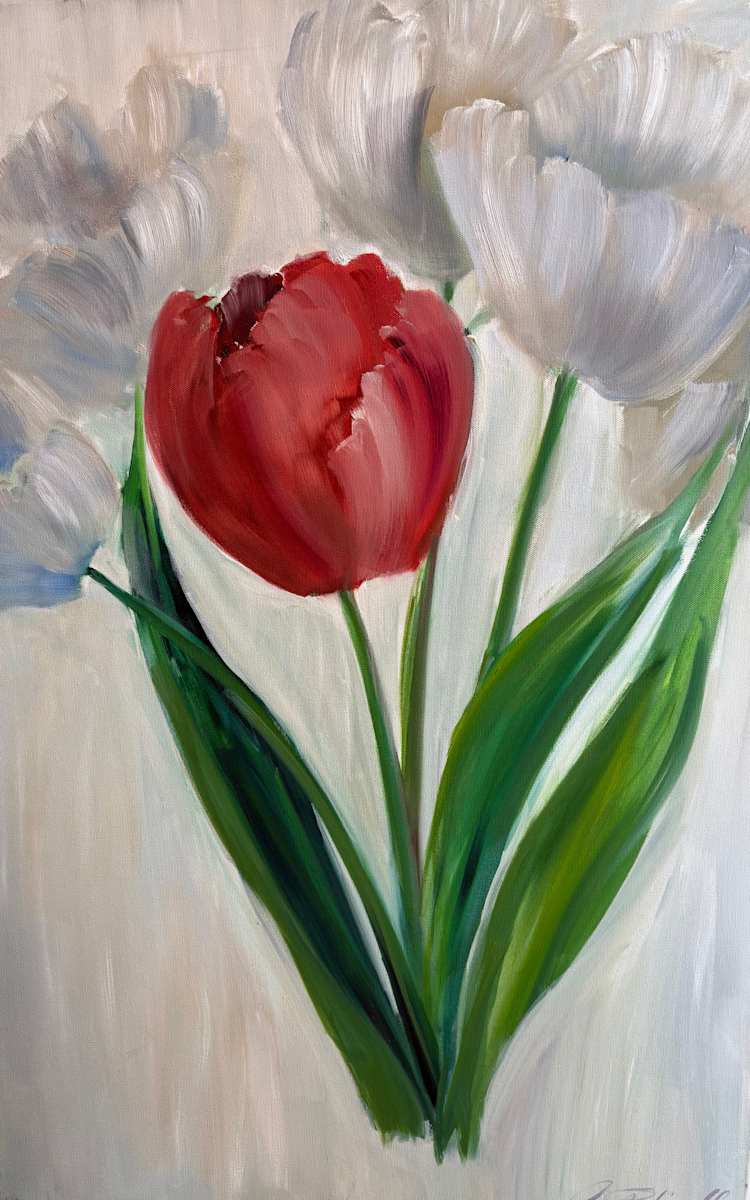 Red with White by Amy B. Carroll, Image 1.