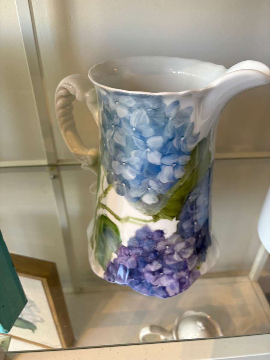 Classic Hydrangea Pitcher by Amy B. Carroll, Image 3.