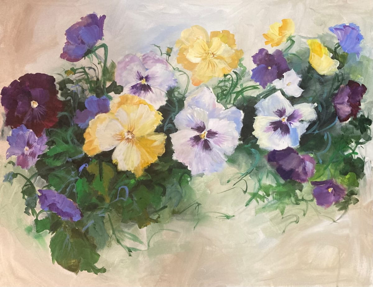 Spring Dancers by Amy B. Carroll  Image: Sometimes it is so difficult to wait until spring.   Pansies are the first happy faces in the garden stores that I can never resist.   Nothing says Spring more than a Pansy! 