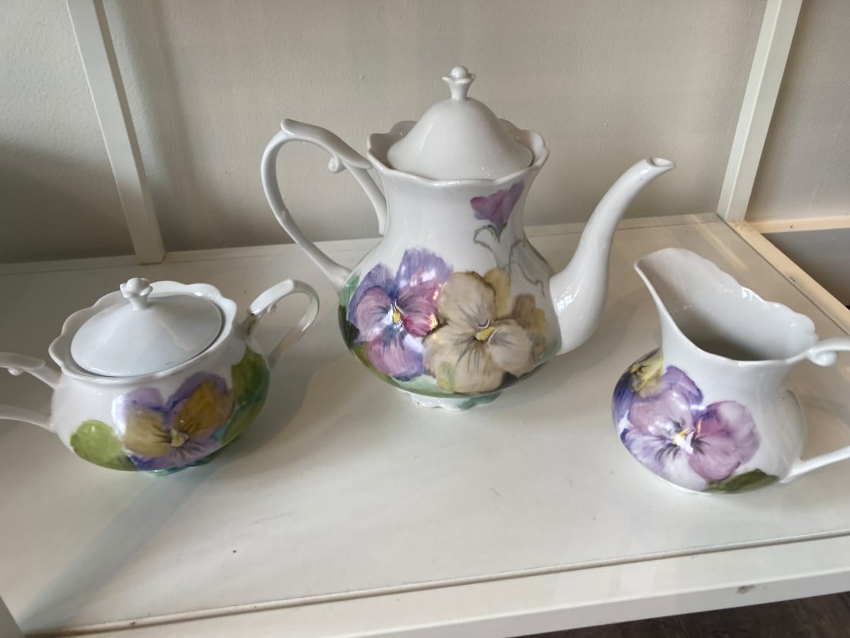 Pansy Tea Set by Amy B. Carroll, Image 13.