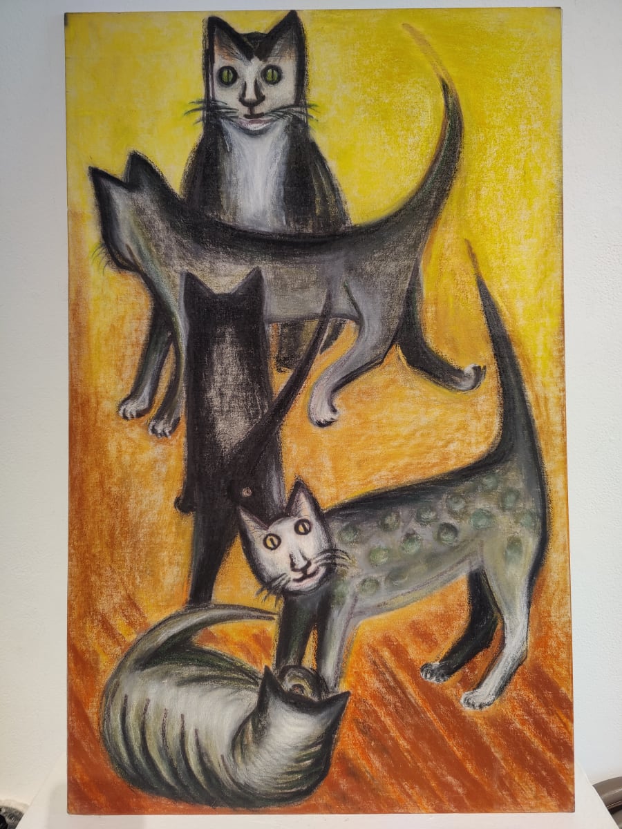 Lucresia B and Kittens by Esther Webster 