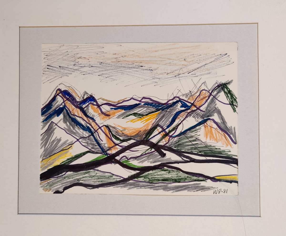 Untitled or unknown title, described as multi-colored mountains by Esther Webster, Image 1.