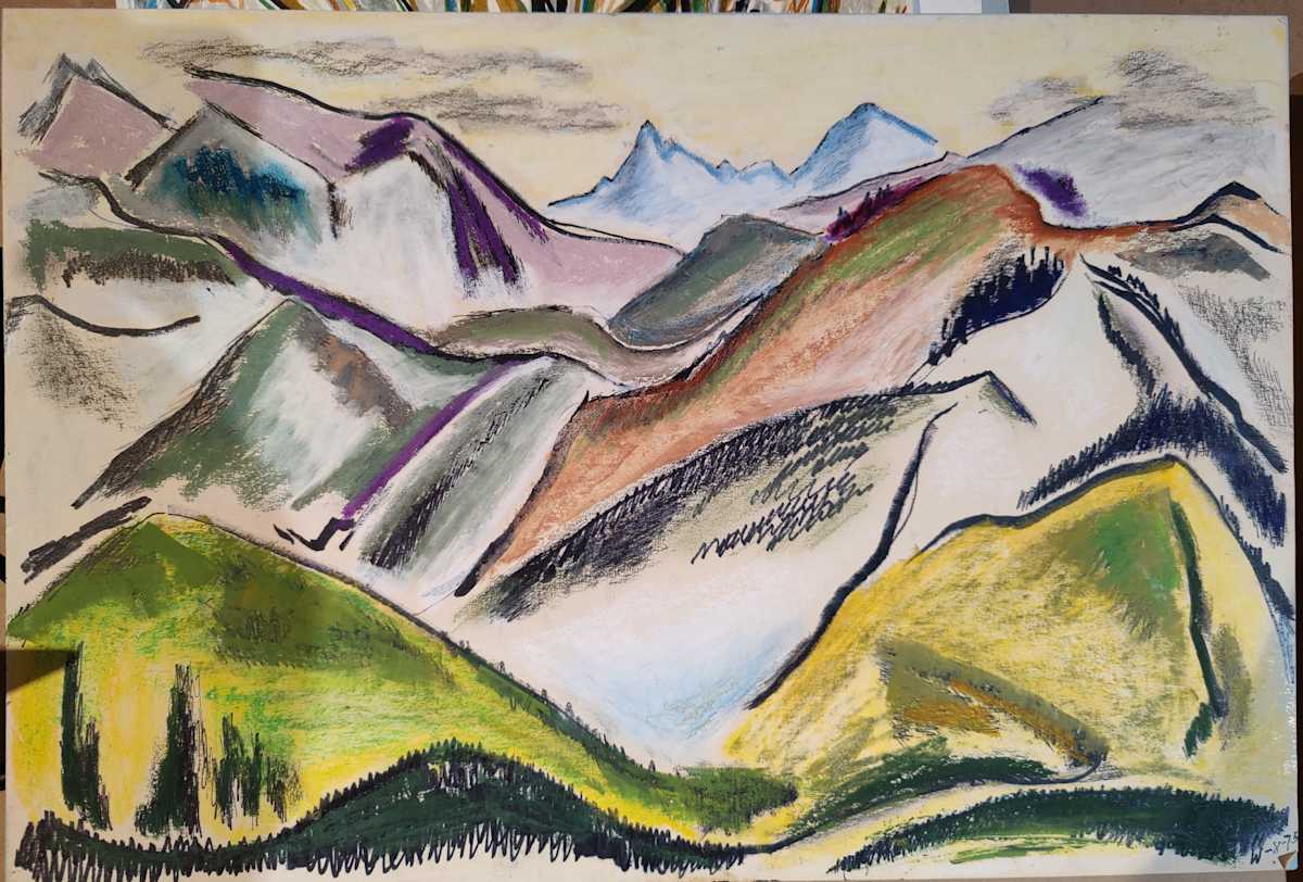 Untitled Mountain Meadow Landscape by Esther Webster, Image 1.
