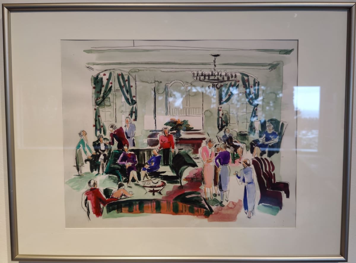 Untitled or unknown title, described as tearoom watercolor by Esther Webster 