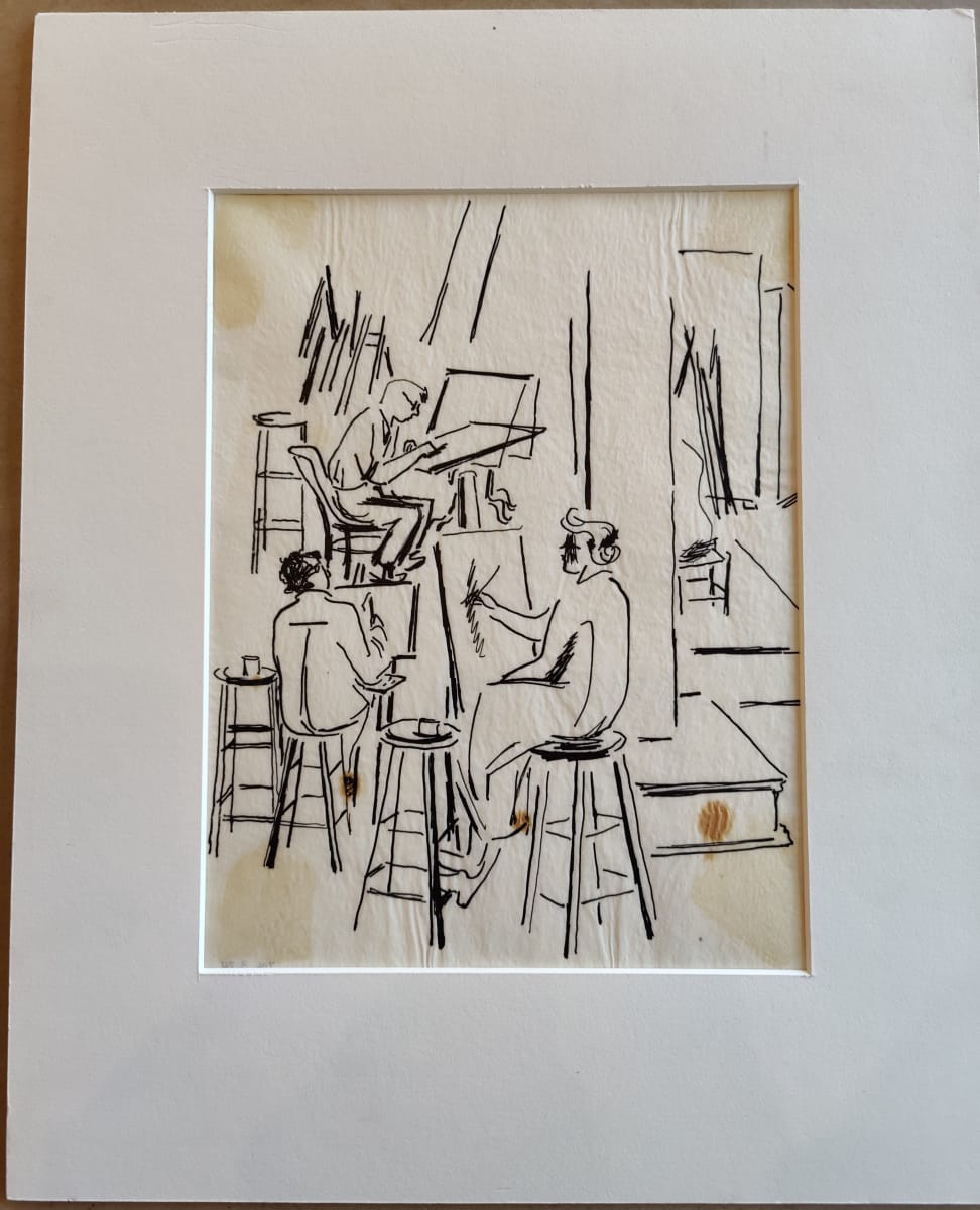 Untitled or Unknown Title, described as artists at work by Esther Webster 