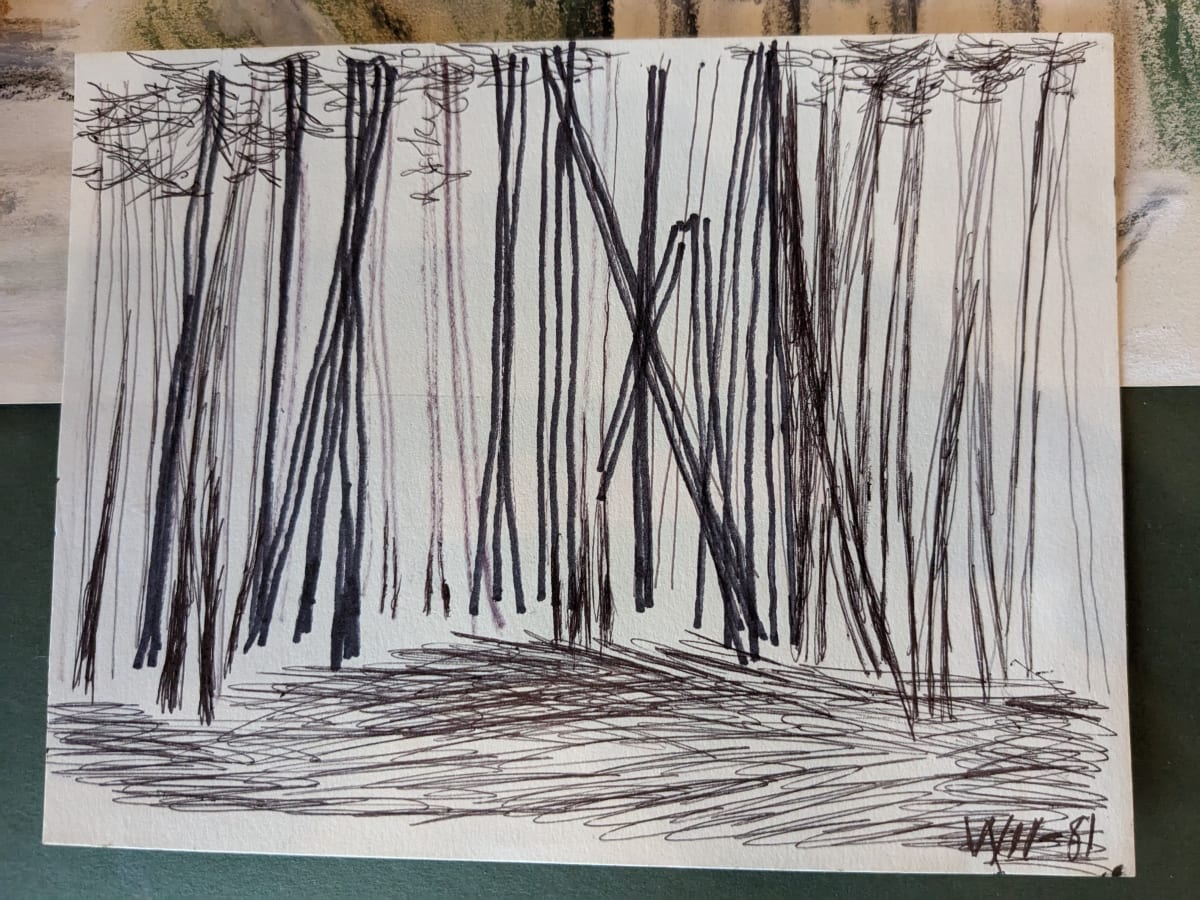 Abstract tree trunks by Esther Webster 