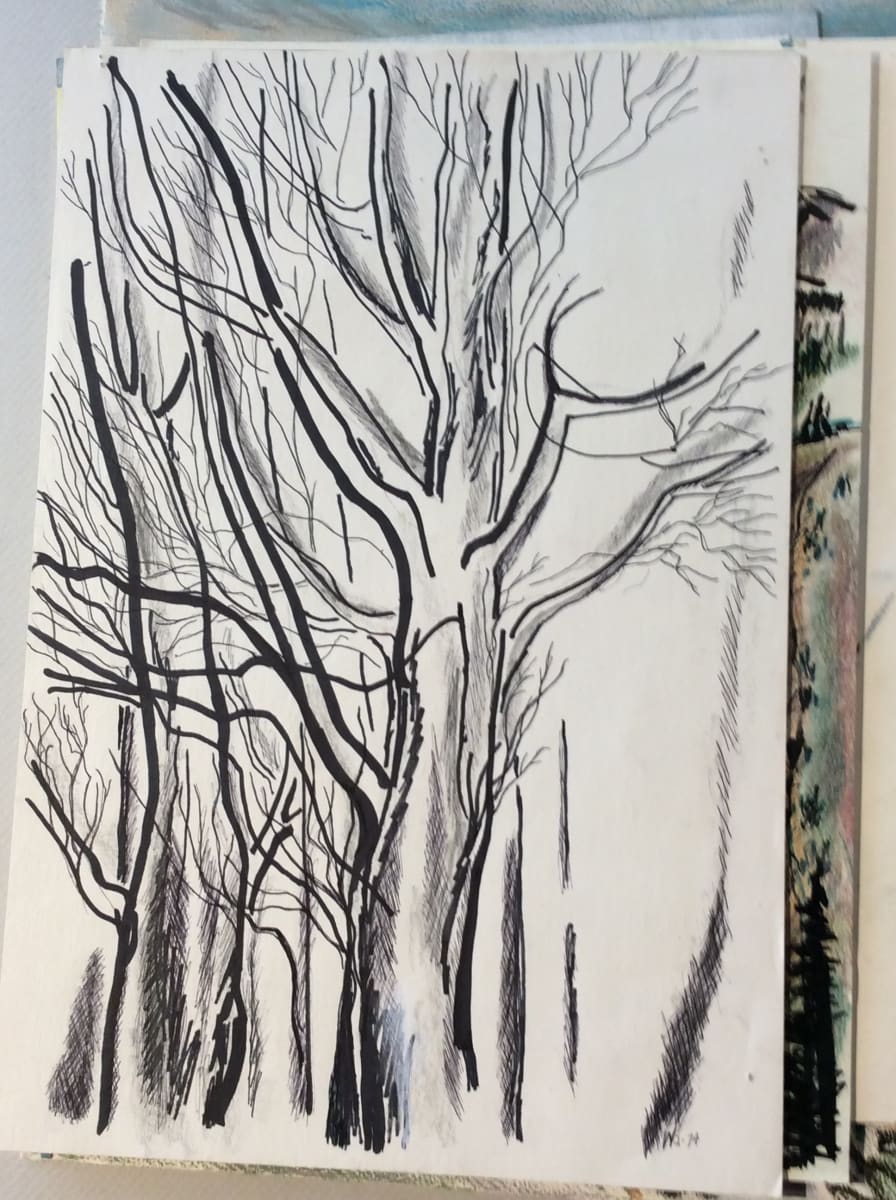 Untitled or unknown title, described as Ink Trees by Esther Webster 