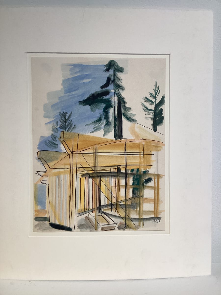 Untitled or unknown title, described as Beaver Hill Home under construction by Esther Webster  Image: Webster House