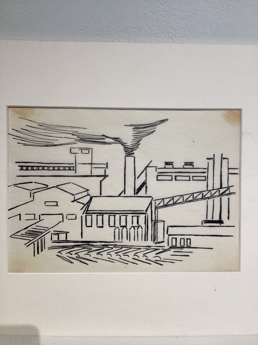 Untitled or unknown title, described as sketch of mill by Esther Webster  Image: Port Angeles mill