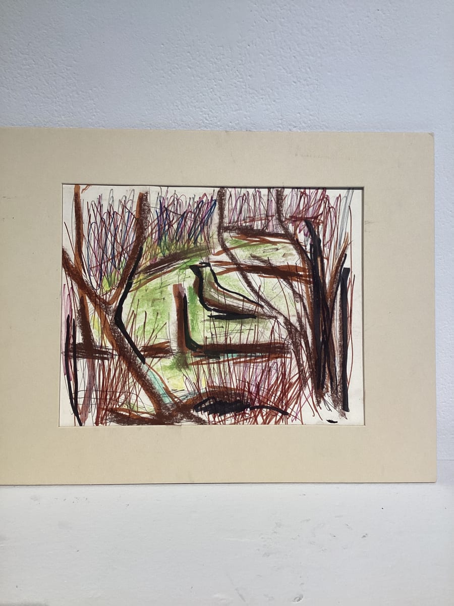 Untitled or unknown title, described as sketch in brown and green by Esther Webster 