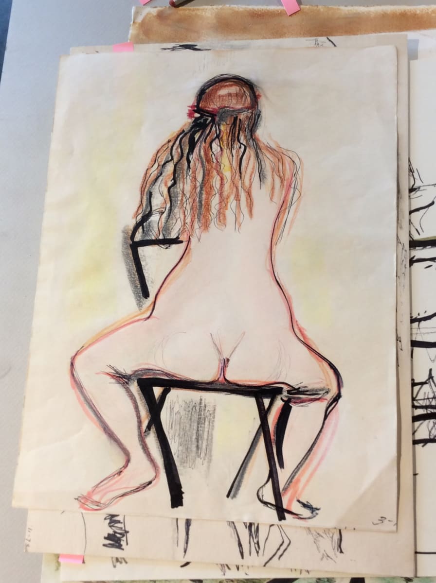 Untitled or Unknown Title, described as sitting nude model by Esther Webster, Image 1.