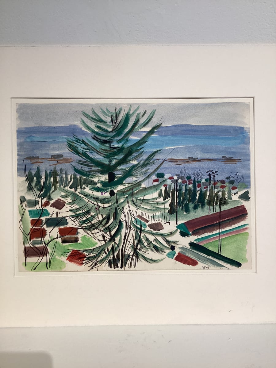 Untitled or unknown title, described as Port Angeles view with tree by Esther Webster 