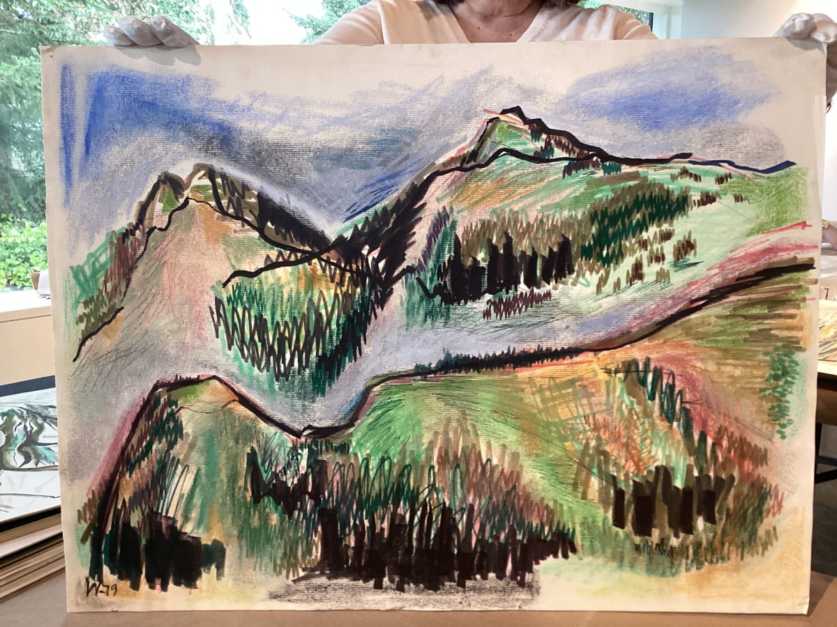 Untitled or unknown title described as colorful Mountains by Esther Webster 