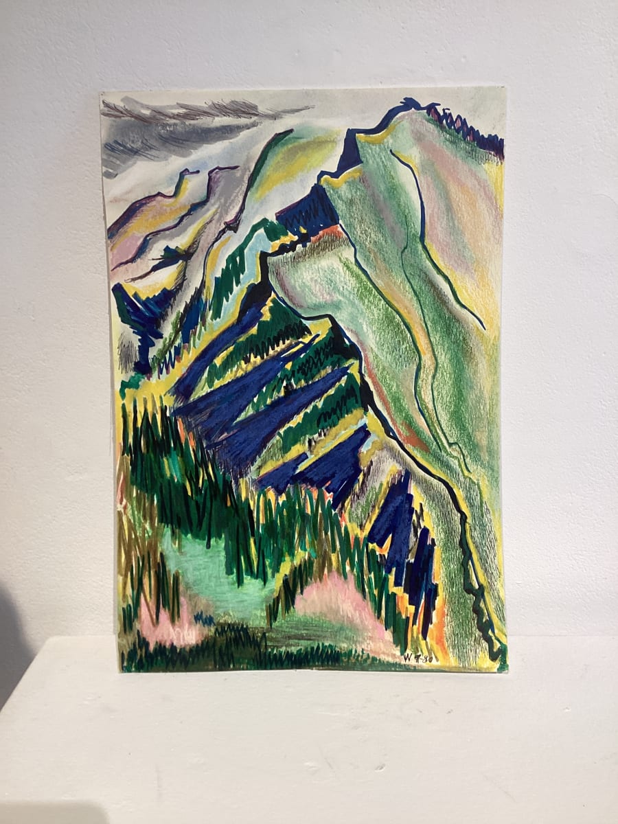 Untitled or unknown title, described as vertical mountain with ridges by Esther Webster, Image 1.