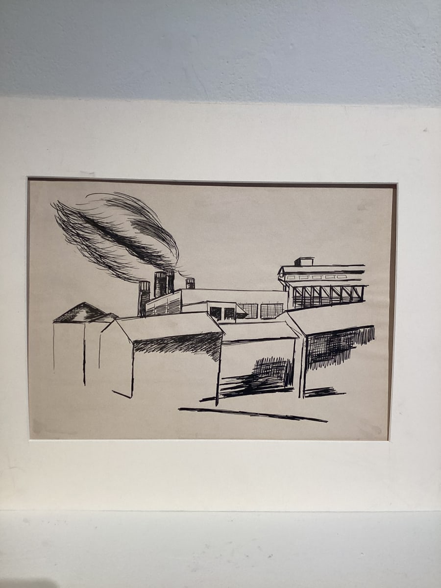 Untitled or unknown title, described as mill with smokestack by Esther Webster, Image 1.