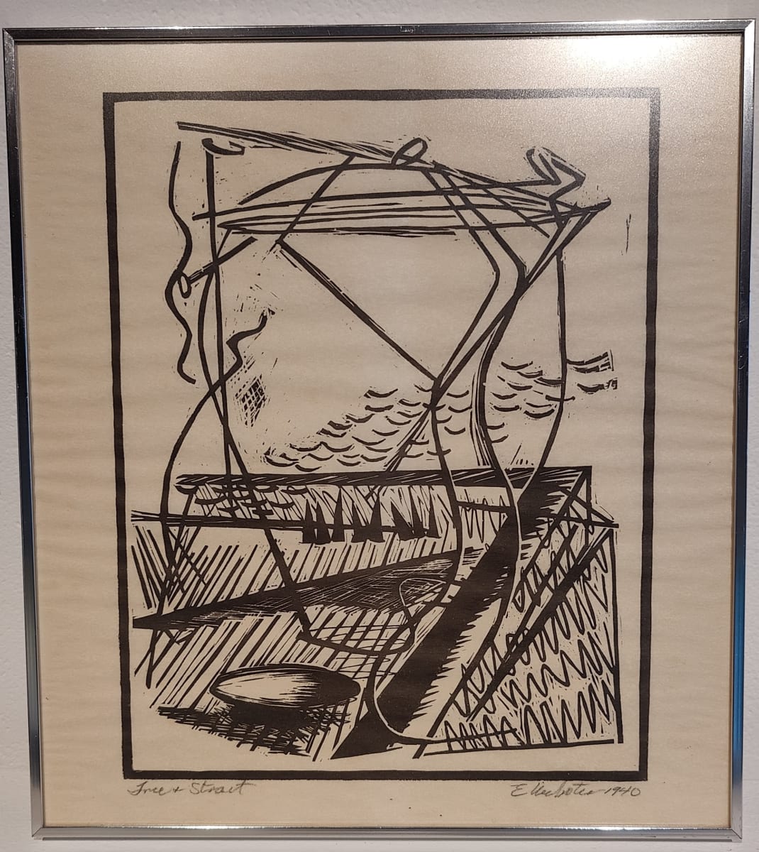 Hedge, Tree & Strait (Framed) by Esther Webster 