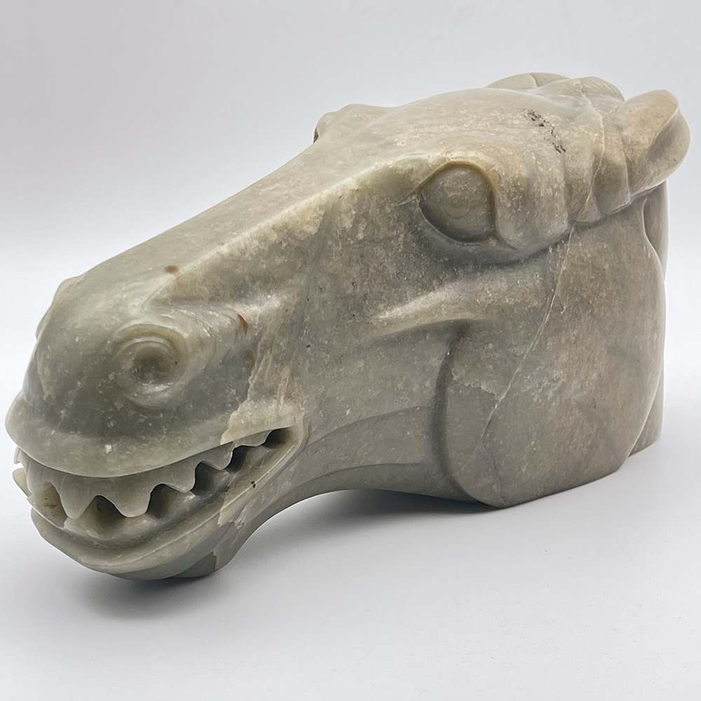 Jade Horse Head by Antique 