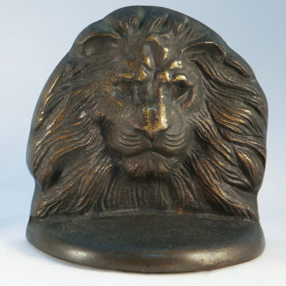 Lion's Head Bookends by Jeanne Louise Drucklieb 