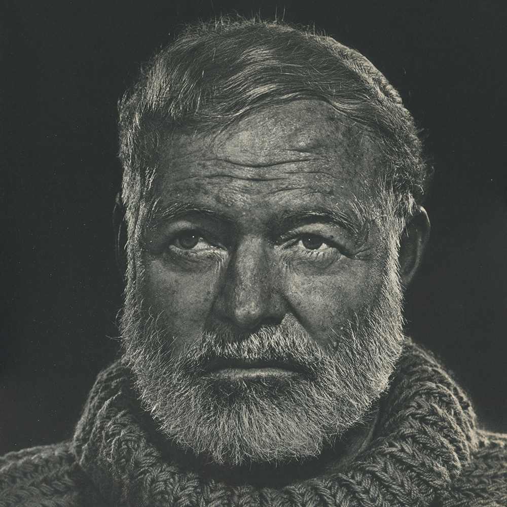Ernest Hemingway 1957 by Karsh 
