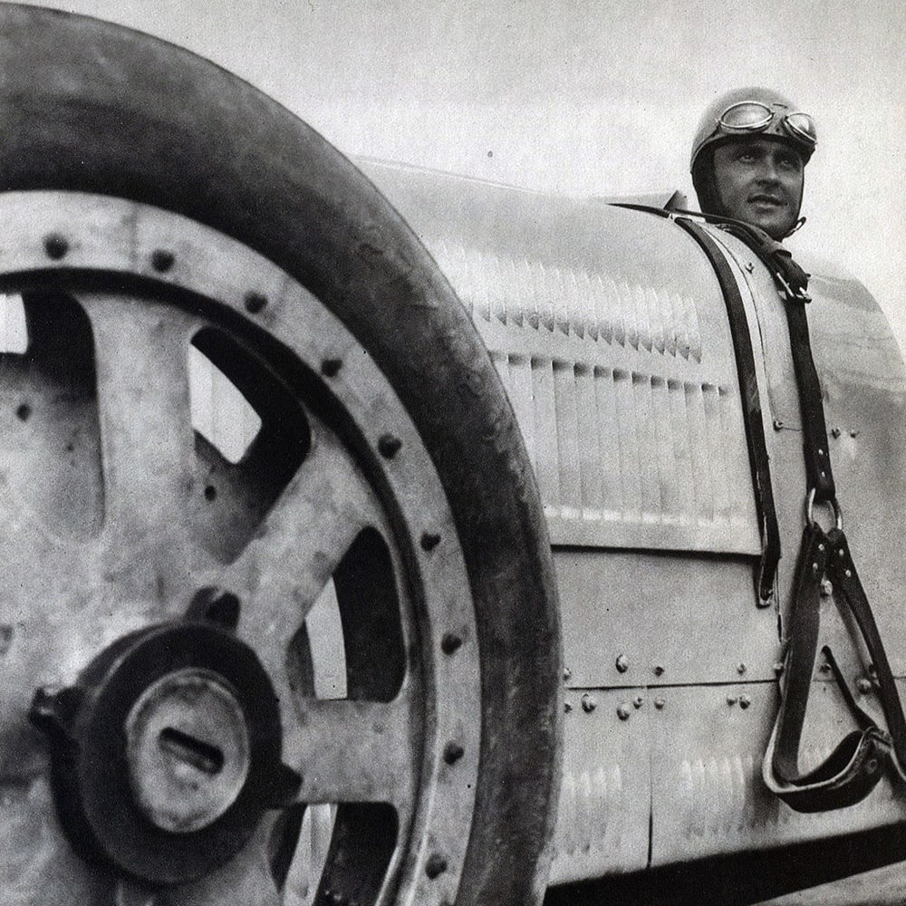 Louis Chiron in Bugatti by Maurice Tabard, Image 1.