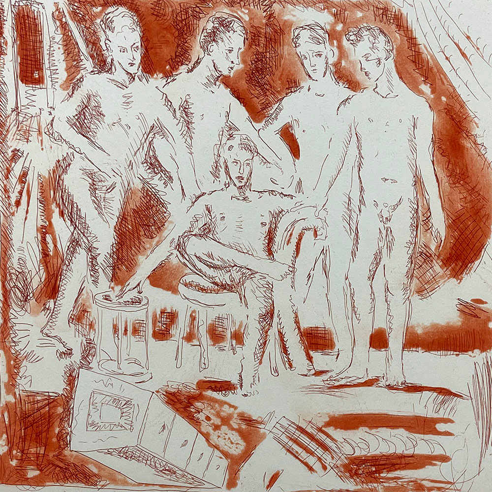 Les Hommes d'Avignon by Adrian Wiszniewski, Image 4.