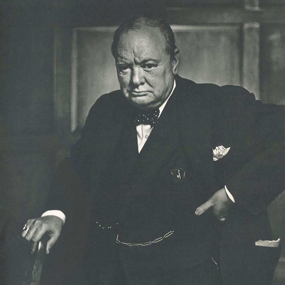 Winston Churchill 1941 by Karsh  Image: Detail