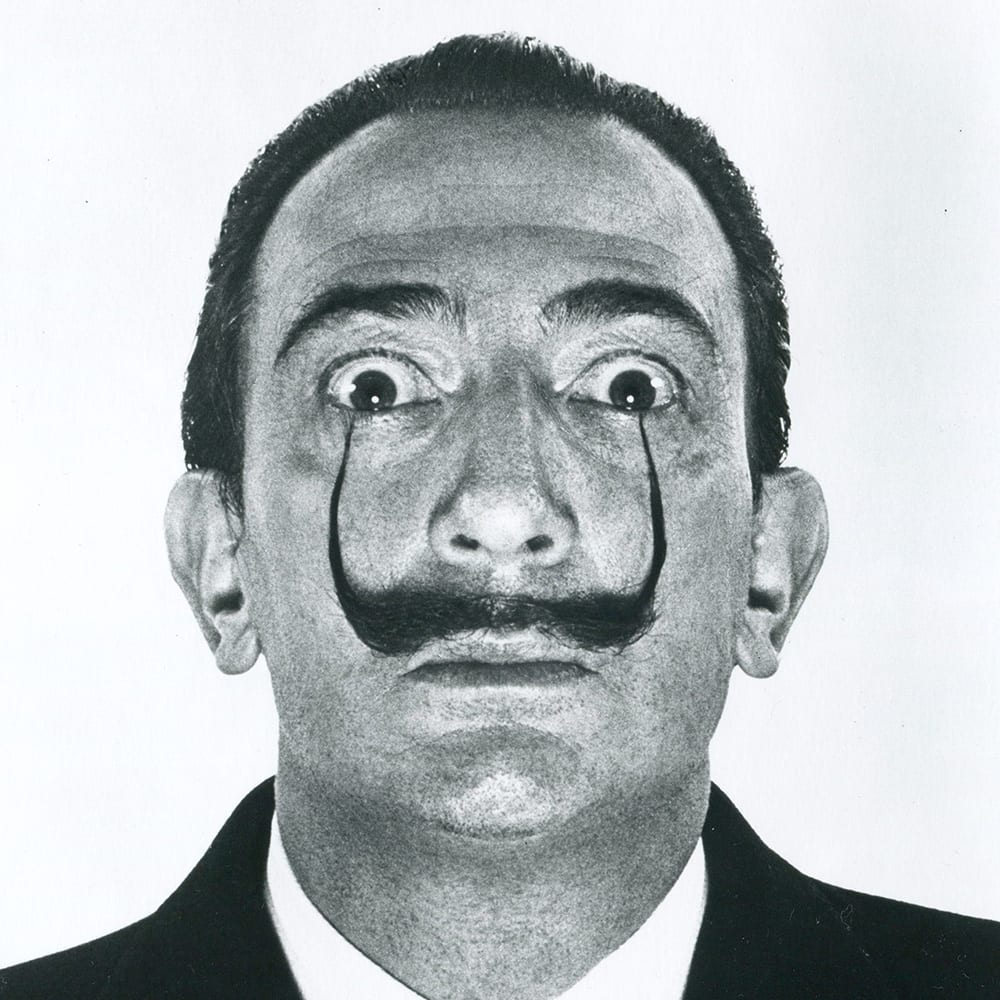 Dali Mustache 1953 by Philippe Halsman 