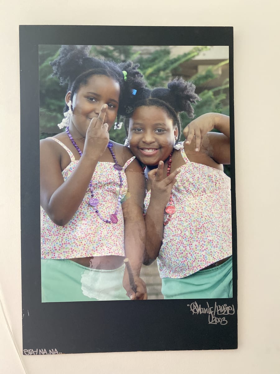 Untitled by Akintola Hanif  Image: Photo on mount (Twins in East orange, NJ)