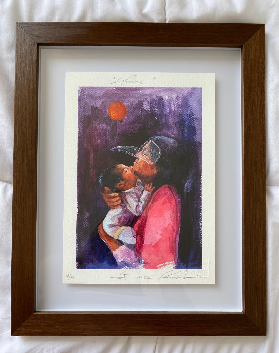 Hambre by Jade Rivera  Image: Work framed by artist