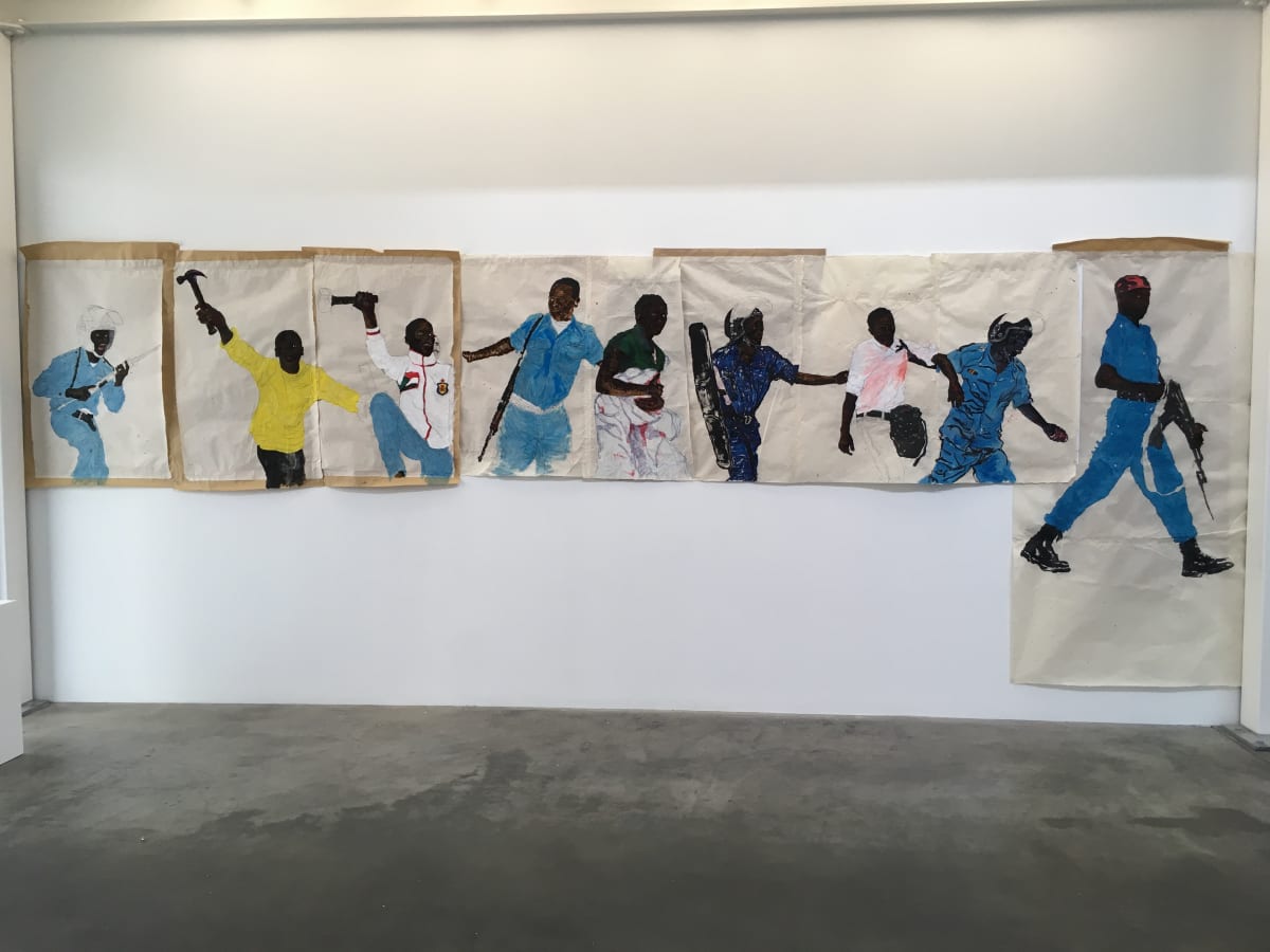 The guys in blue by Pierre Mukeba 