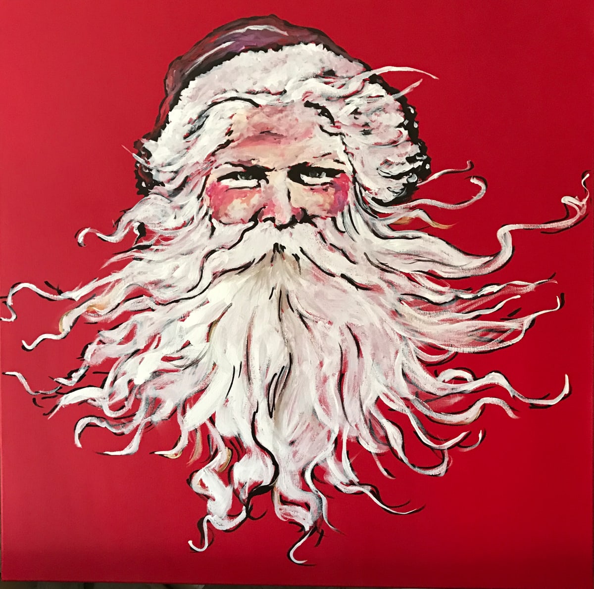 St Nick Blowing Beard by Nicholas K Clark 