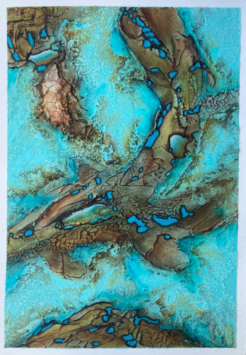 Rock Pools 7 by Jude Scott  Image: Donation piece created for Incognito Art Show 2024 with this year's profits going to support programs at Studio A & We Are Studios, both arts organisations that provide professional development opportunites for artists living with disability.