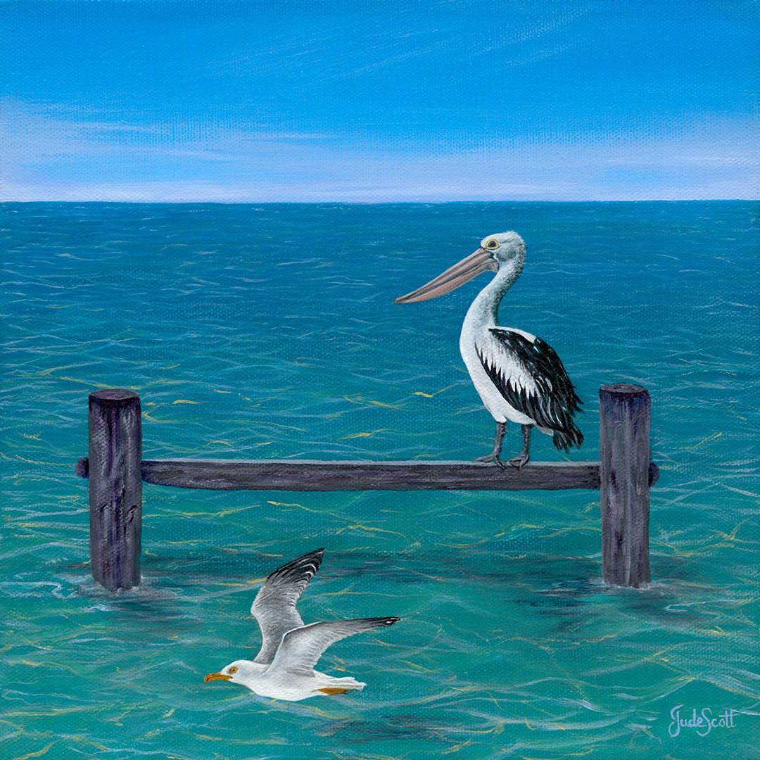 'Wings of Wynnum' Canvas Print by Jude Scott  Image: Original painting from a reference image taken in Wynnum looking out over the bay. Gifted for a birthday.