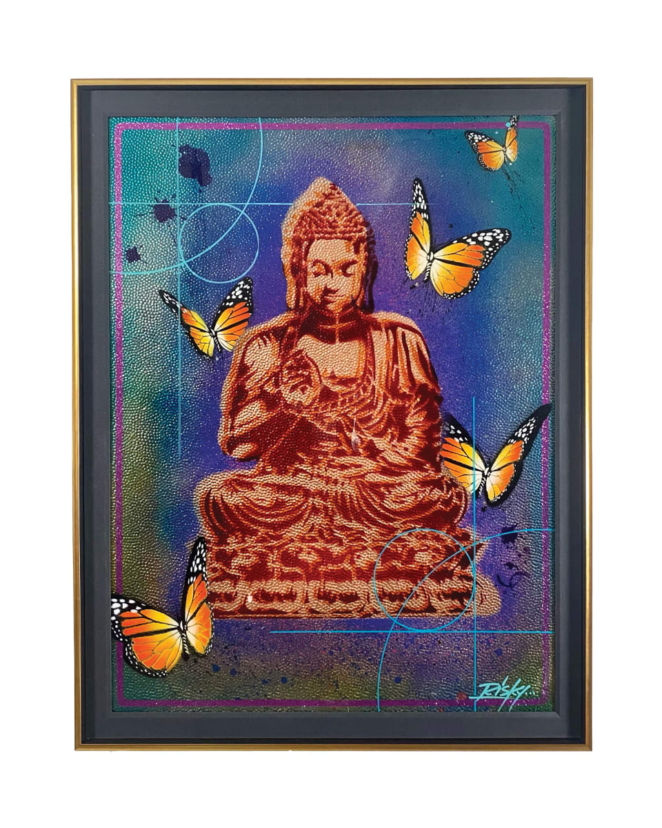 Peaceful Buddha red by RISK 