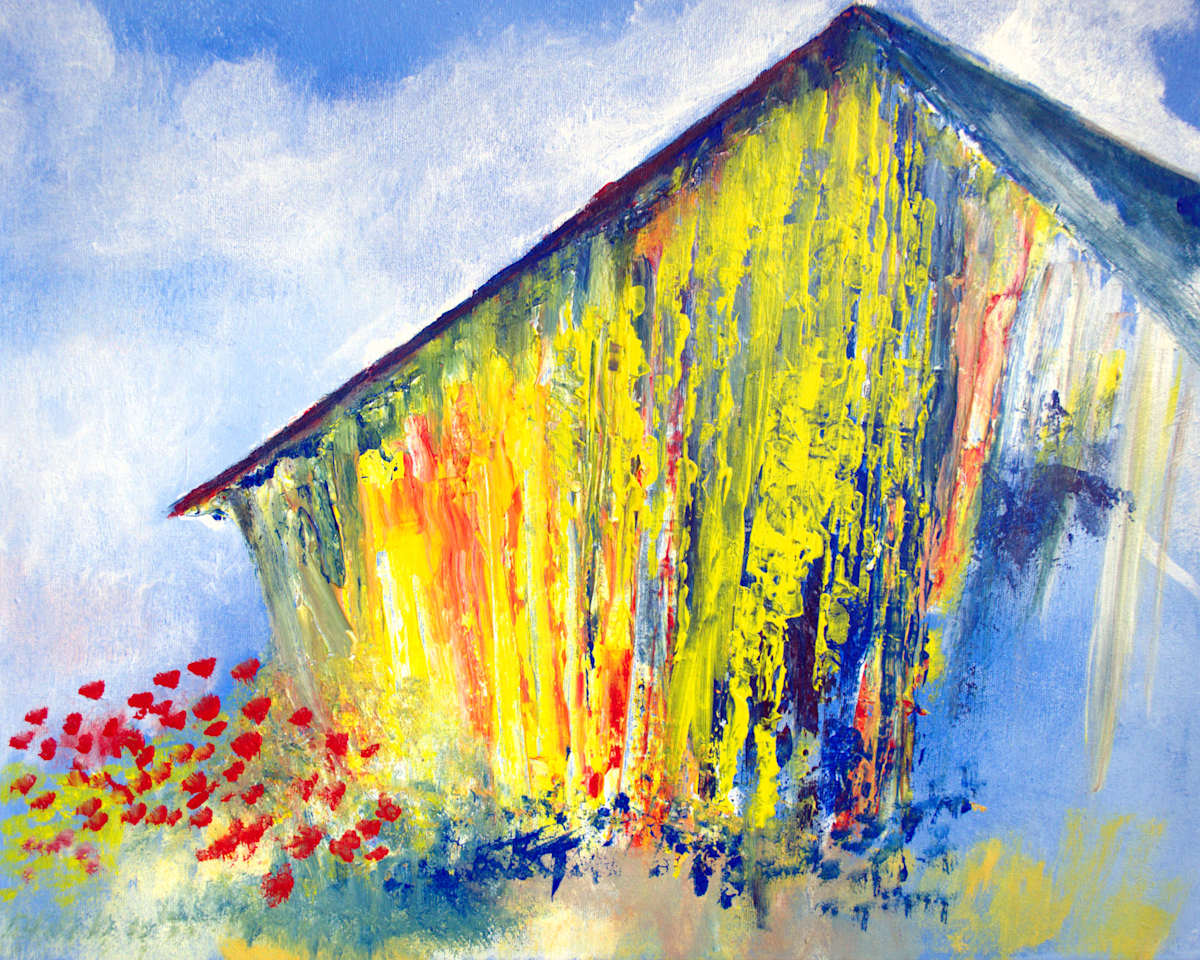 dream house, red flowers by Steven Schroeder, Image 1.
