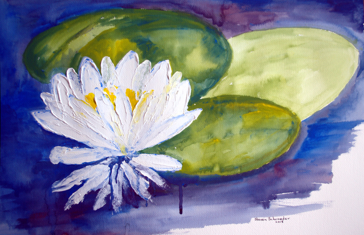 the white lotus grows to the edge of the moon by Steven Schroeder 