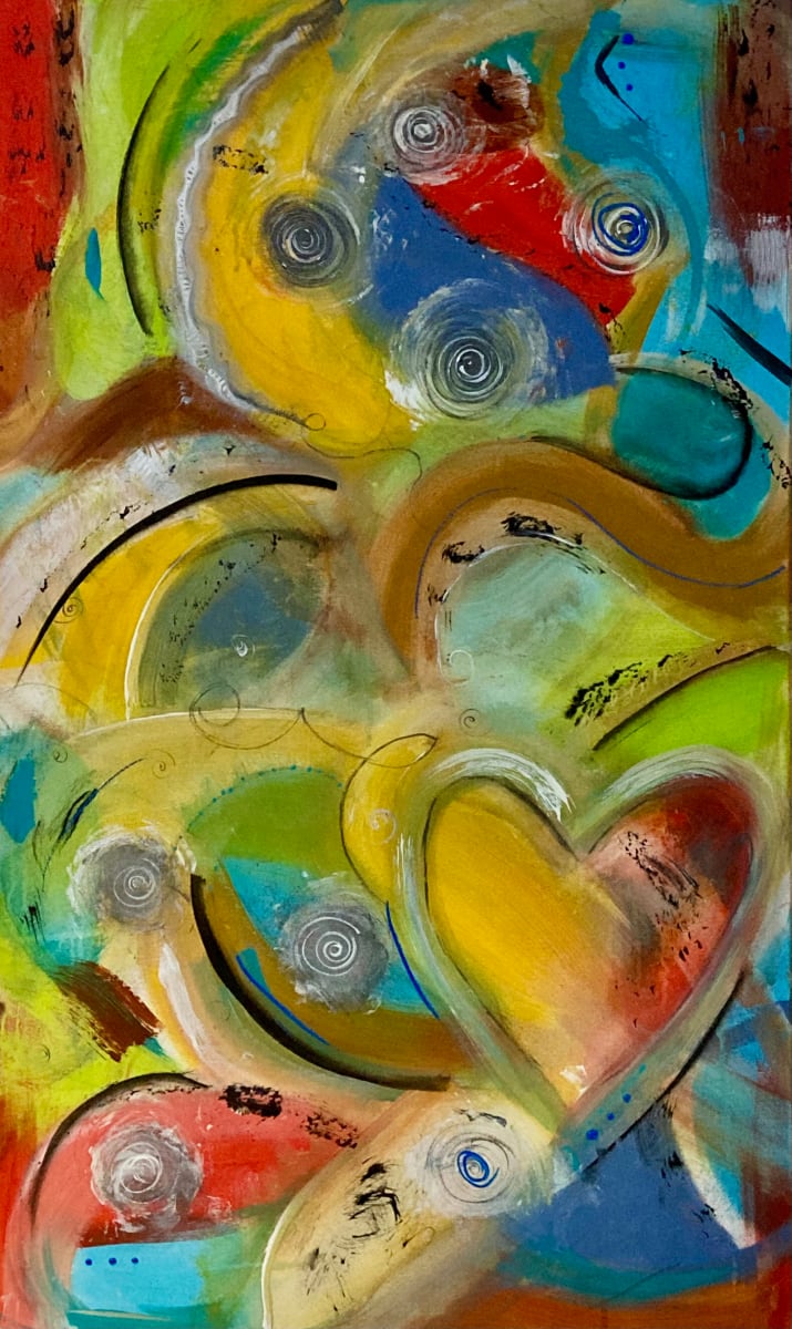 Lovefest Abstract by Julie Crisan 