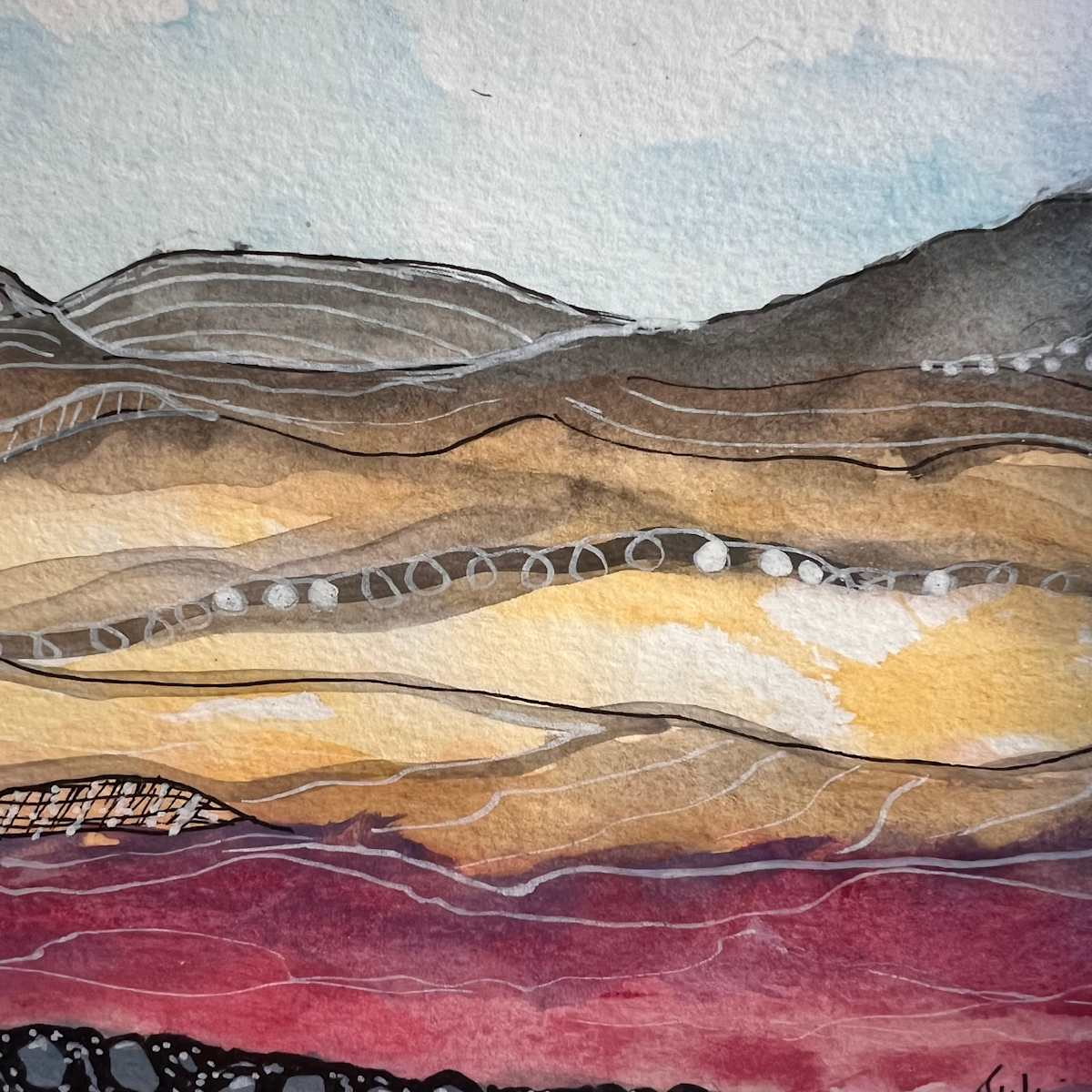 Unveiling Harmony by Julie Crisan  Image: 12x12 cm unframed