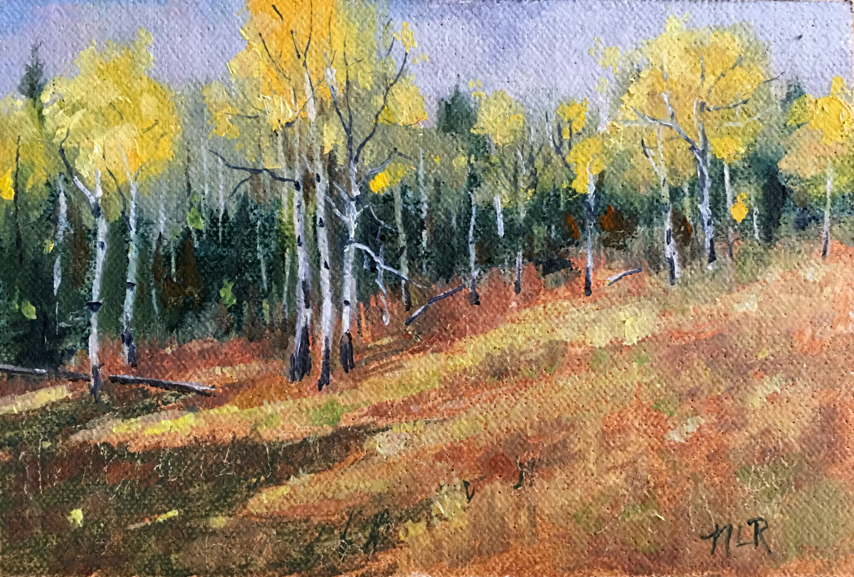 Fall Aspens by Nancy Romanovsky 