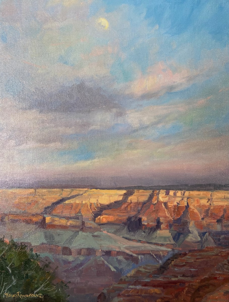 Moonrise Over the Canyon by Nancy Romanovsky 