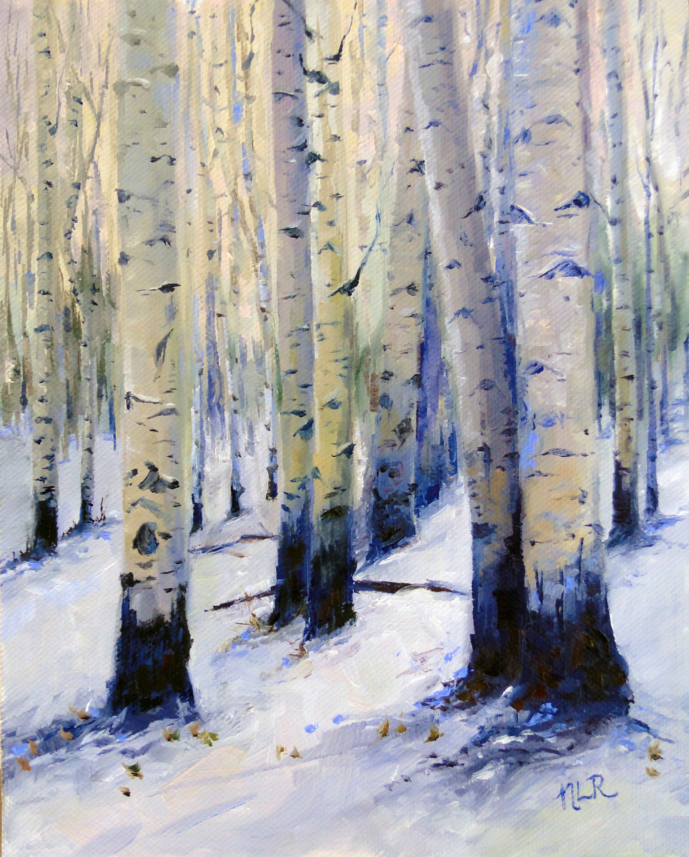 Winter Aspens by Nancy Romanovsky 