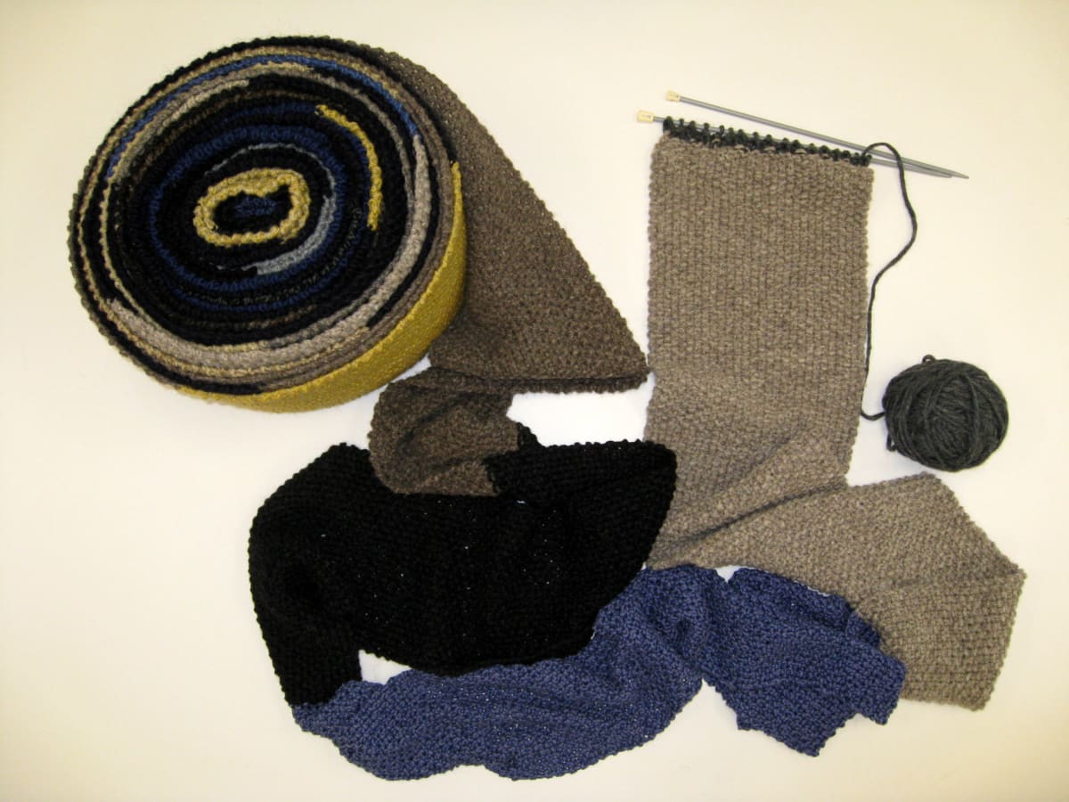 Home Comfort by Lesley Turner  Image: Lesley Turner, 'Home Comfort', 2017, size variable. Hand-knit wool and cotton installation.